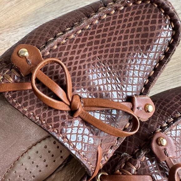 Marc Joseph Cypress Hill Driving Moccasins Loafer Mocha Gold Snake 7 - Picture 4 of 12